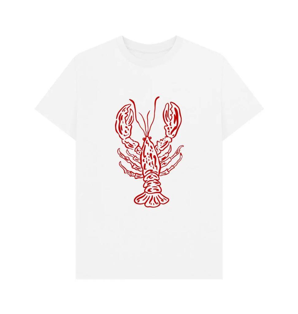 Red Lobster Organic Cotton Unisexs Tshirt Ocean Crustacean Style Tee High Quality Tshirt Fashion Trend Casual Comfortable