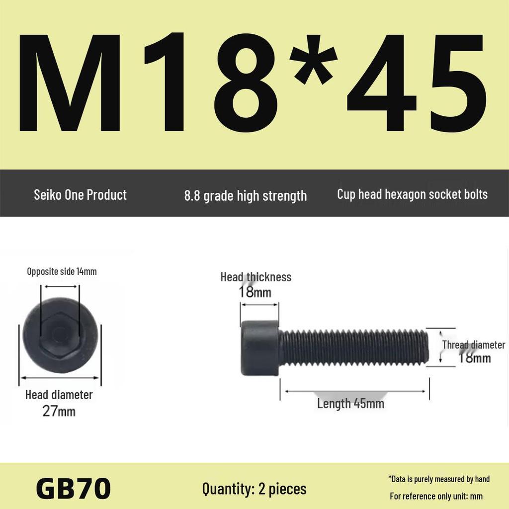 8.8 High-Strength Socket Head Cap Screw Bolt (M4-M16)