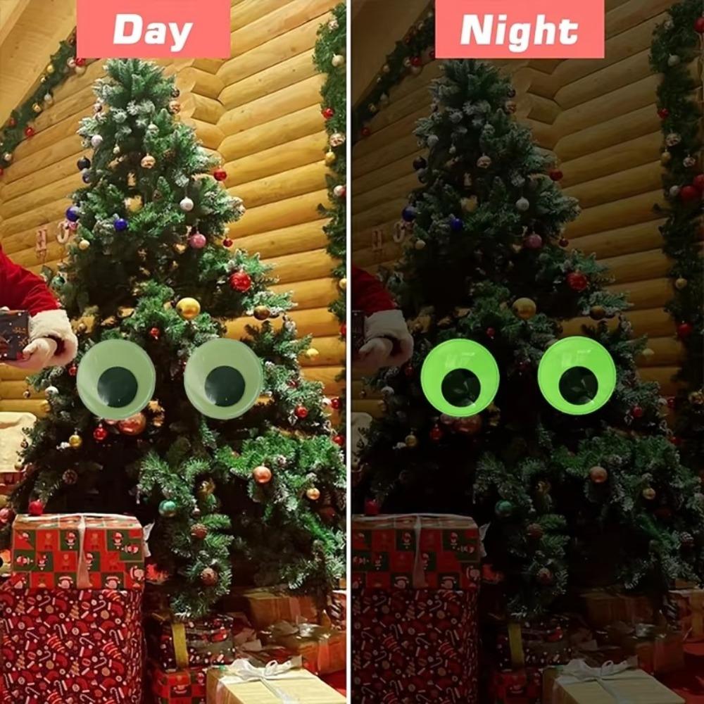 6 Stück Partydekoration Schwarz Weiß Kulleraugen Große Kulleraugen für Weihnachtsbaum