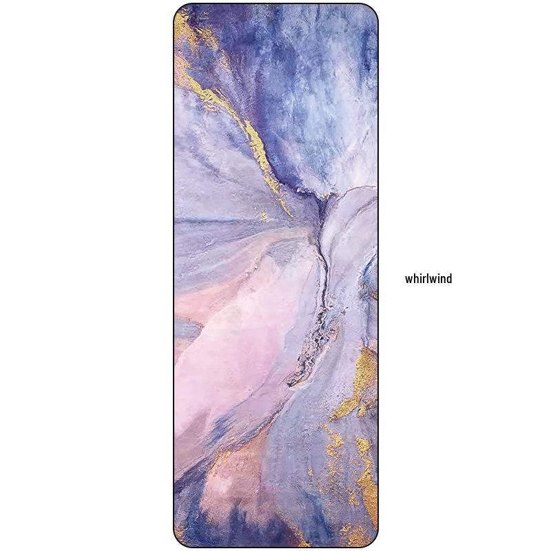 1MM Thin Foldable Anti-slip Yoga Mat with Natural Rubber & Suede