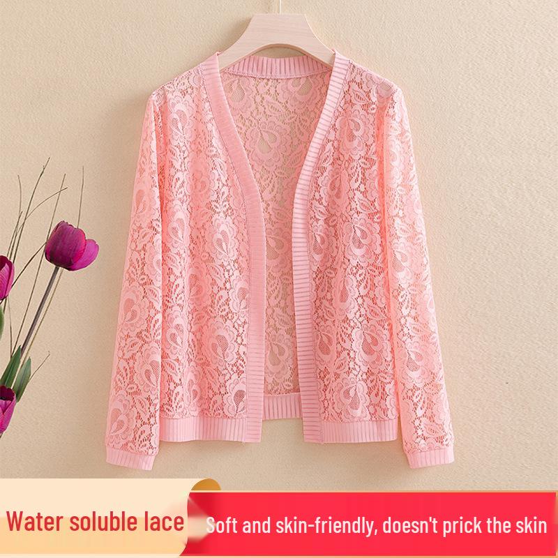 Peacock Lace Cardigan with Three-Quarter Sleeves