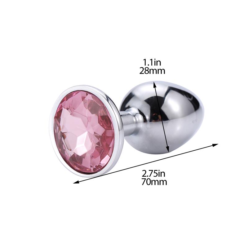 Metal Anal Plug Sex Toys Adult Anal Expansion Training Masturbation Woman/Man Ass Round Crystal Jewelry Butt Plug SM Adult