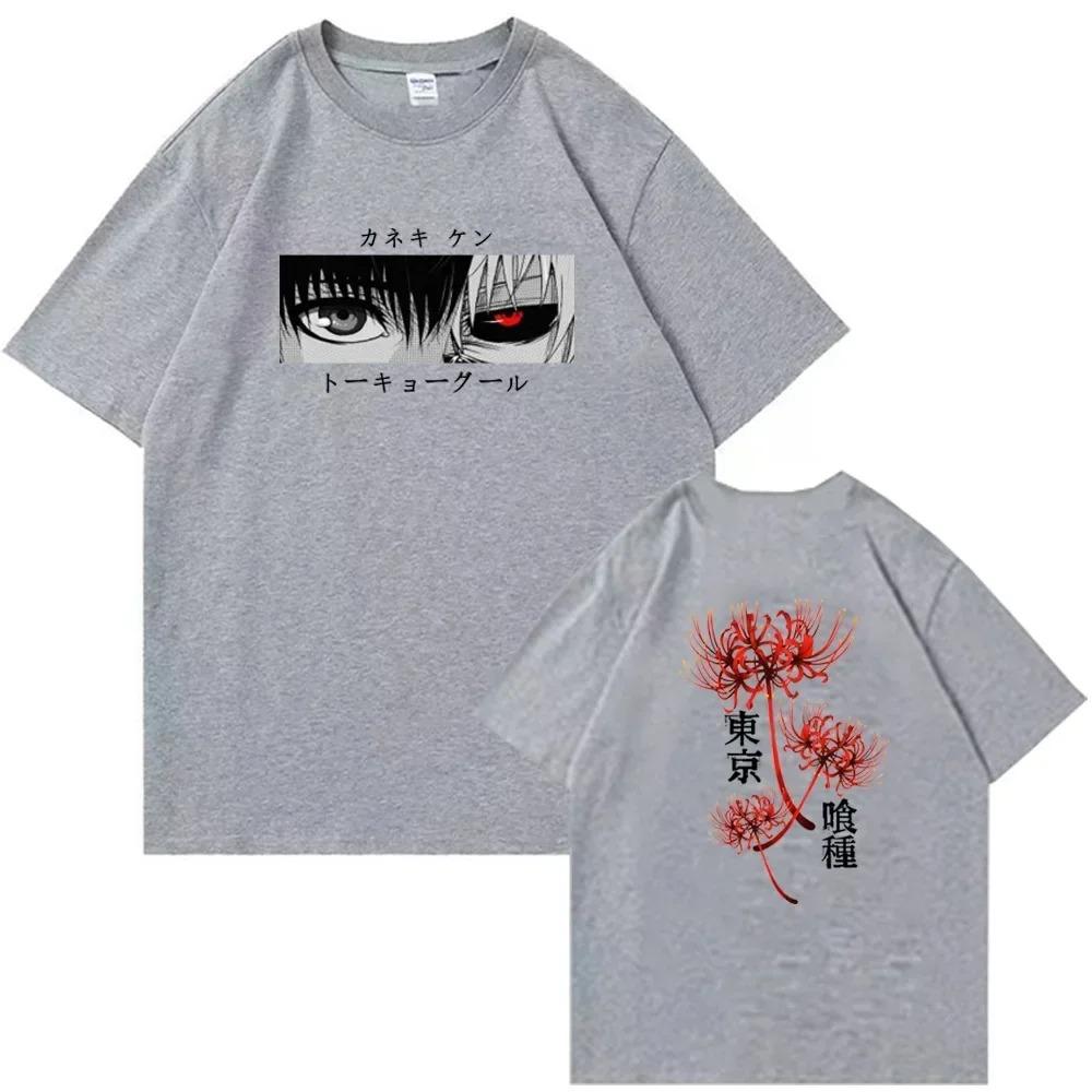 

2026 Anime Tokyo Ghoul Ken Kaneki Manga Printed Tshirt Women and Men Casual Loose Fashion Oversize O-Neck Short Sleeve Sweatshirt Top XXXL чорний