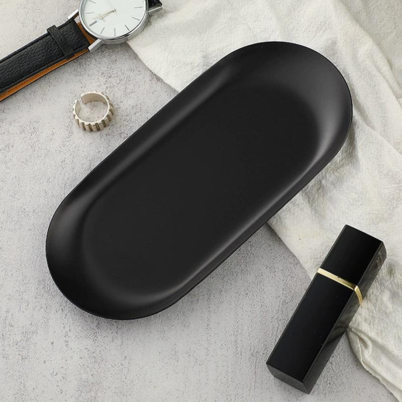 Stainless Steel Water Drop Shape Cosmetics Storage Table Jewelry Tray Multi-Functional Home Dining Tray Containers