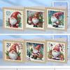 6pcs Diamond Painting Greeting Card Christmas Santa Claus Snowman Diamond Mosaic Set Daily Wish Cards Christmas Decoration 2025