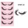 European and American Fox-Style Cat Eye Thick Synthetic False Eyelashes - 5 Pairs