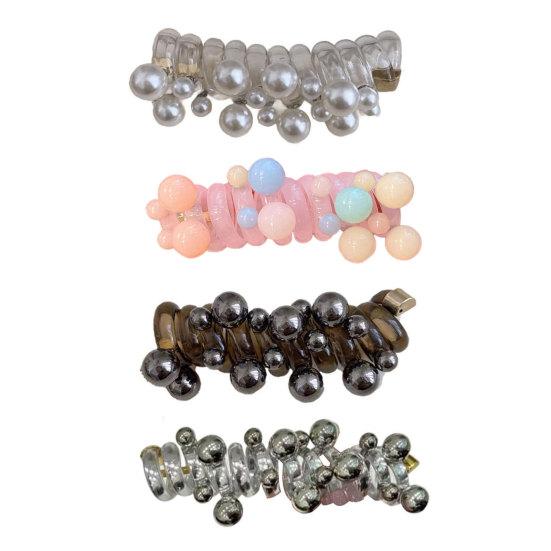 4Pcs Hair Rope Non-Damage Elastic Hair Ties Women Girls Reusable Non-Slip Bubble Braided Headband Hair Accessories