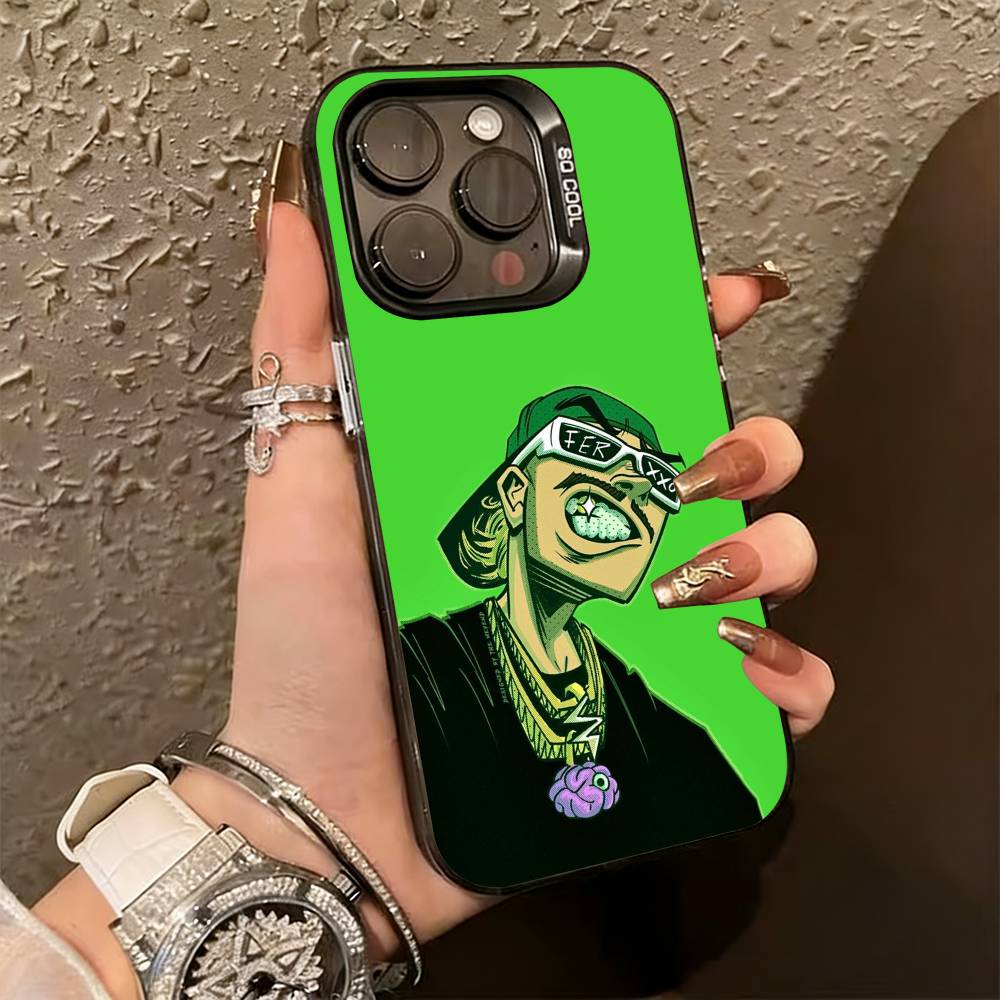 

singer Feid Ferxxo SlXDO Phone Case For iPhone 17,16,15,14,13,12,11 Plus,Pro Max,XS,Colorful Silver Black Cover iPhone16