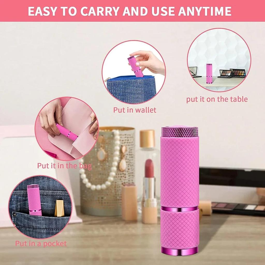 Portable LED UV Nail Dryer Lamp for Gel Polish Mini Silicone Head Fast Curing 30s Professional Salon Nail Art Tools Equipment