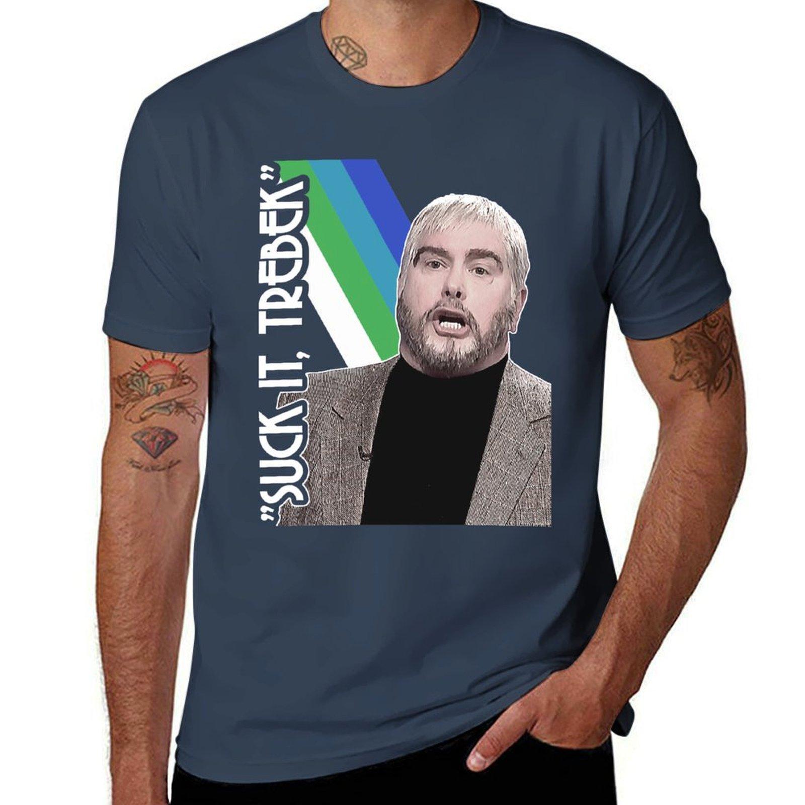Suck It Trebek Snl Alex Trebek Spoof Tshirt Plus Size Simple Casual Top S