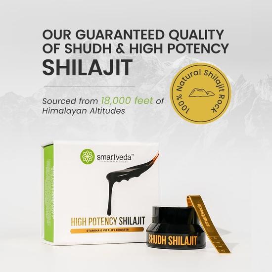 Smartveda Shudh Shilajit for Men | Sun-Dried, Himalayan Sourced Shilajit Resin | Rich in Fulvic Acid & 80+ Micronutrients - 20Gm