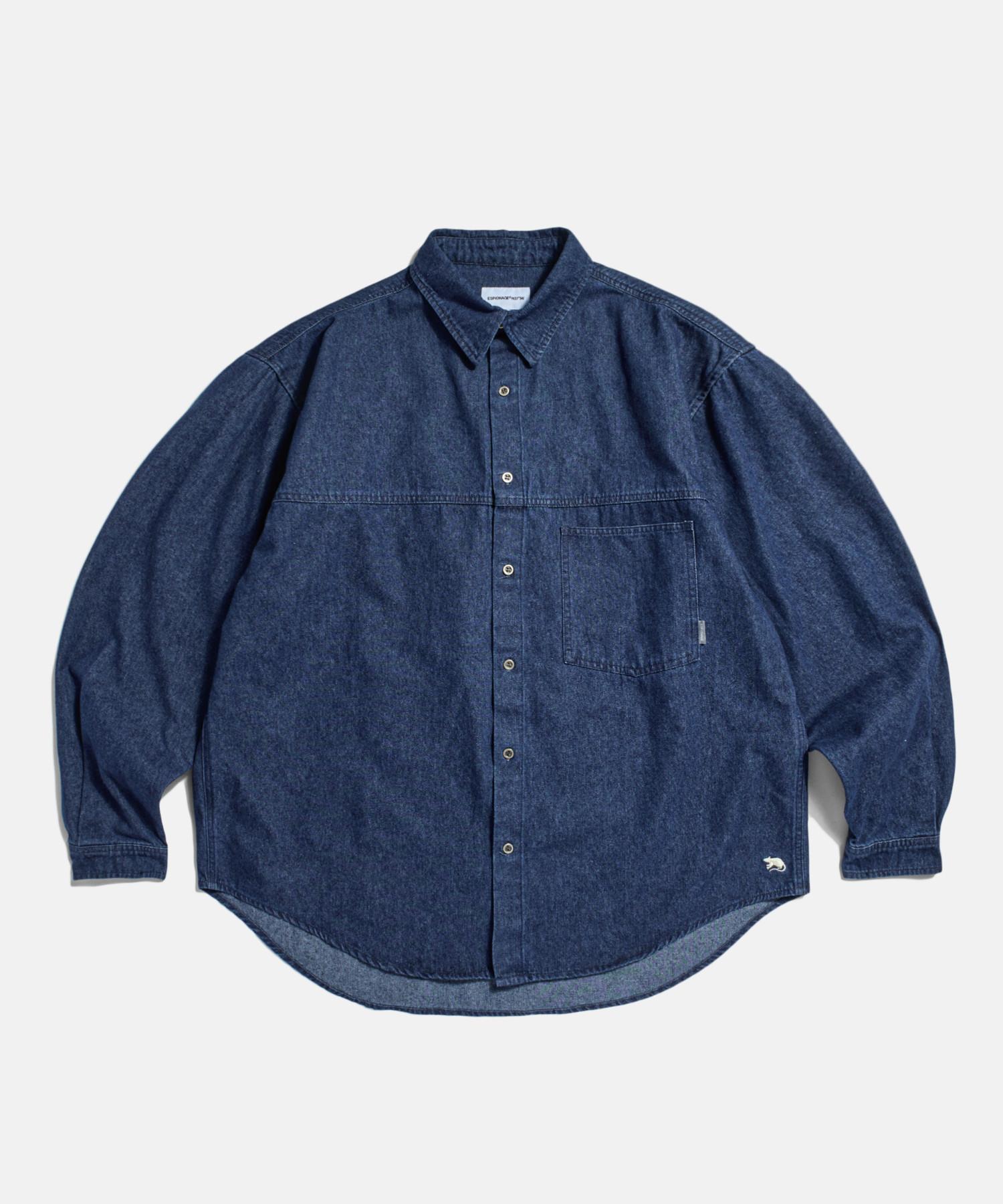 Espionage Denim Comfy Shirt Mid Indigo M
