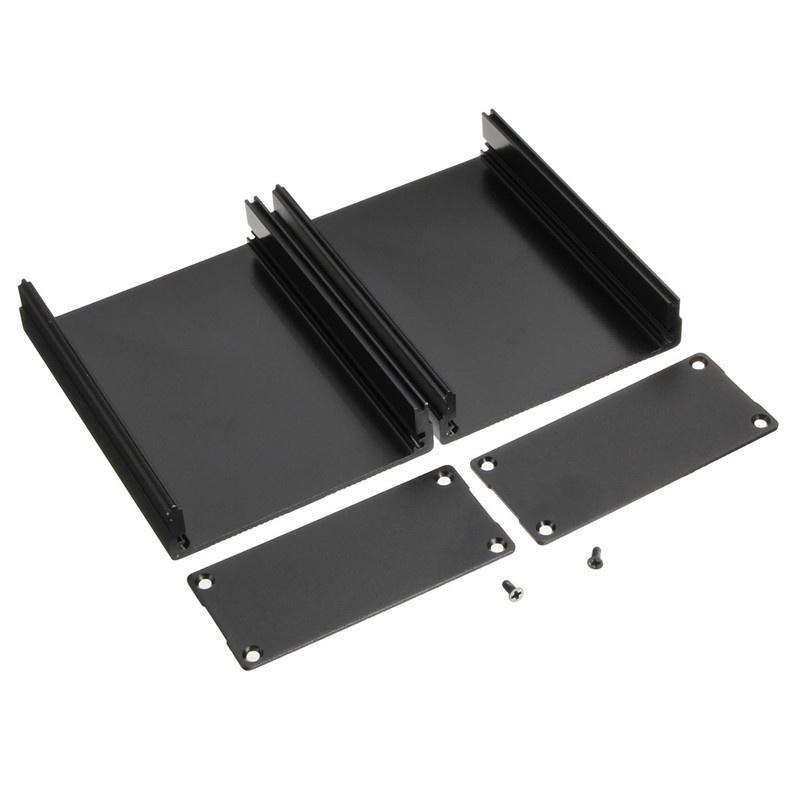 100*76*35mm Aluminum PCB Instrument Box Enclosure Electronic Project Case Black