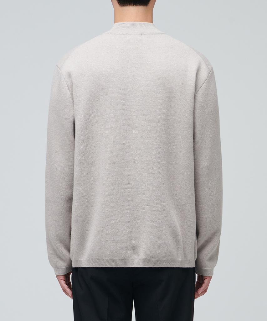 MUSINSA STANDARD Minimal Mock Neck Knit [Mushroom]