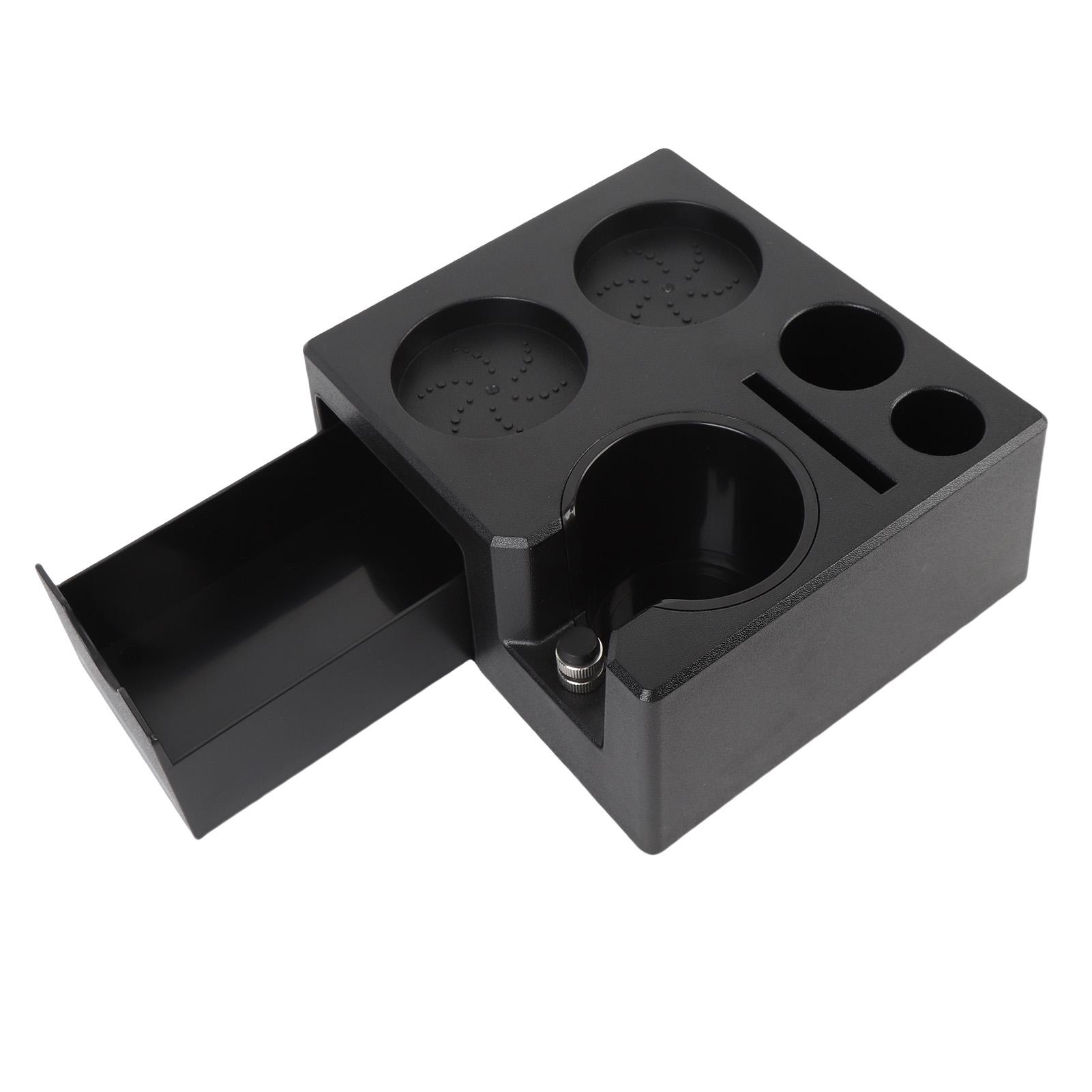 

Square Coffee Tamping Station Organizer Holder for Coffee Tamper Distributor Portafilter Puck Screen Accessories Storage Plastic