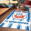 Benutzerdefinierter Name Hansa Rostock Teppich Büro Teppich, Innen Teppich, Stuhl Teppich, Wohnzimmer, Fußmatte Spiel Teppich Heimdekoration Geburtstag Weihnachtsgeschenke