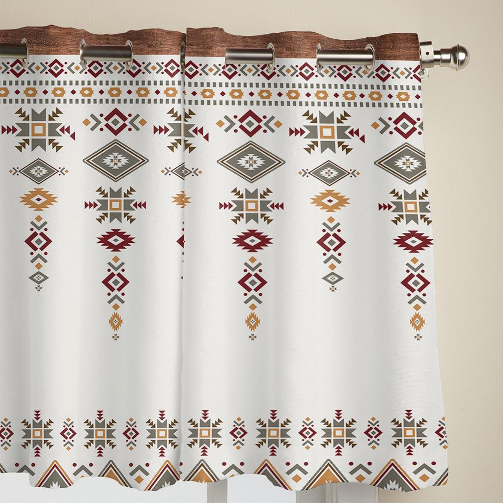 Boho Tribal Totem Window Curtain Modern European Style Curtains for Bedroom Living Room Backdrop Curtain