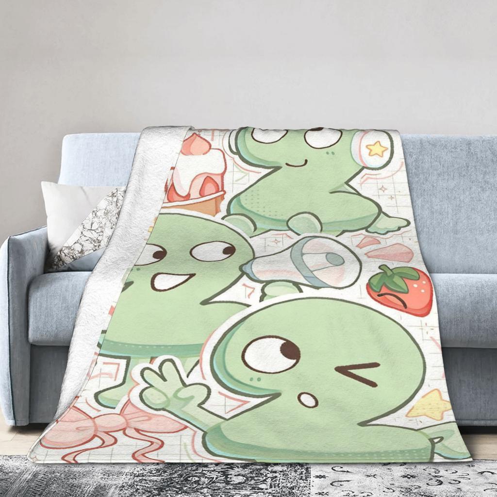 Two BFDI Cartoon Animated Blanket Flannel Novelty Warm Throw Blanket for Home Decoration