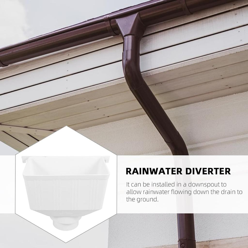 DOITOOL Gutter Connector, Gutter Downspout Adapter, Rain Gutter Downspout Extensions, Downspout Diverter, Universal Downspout to Drain Pipe