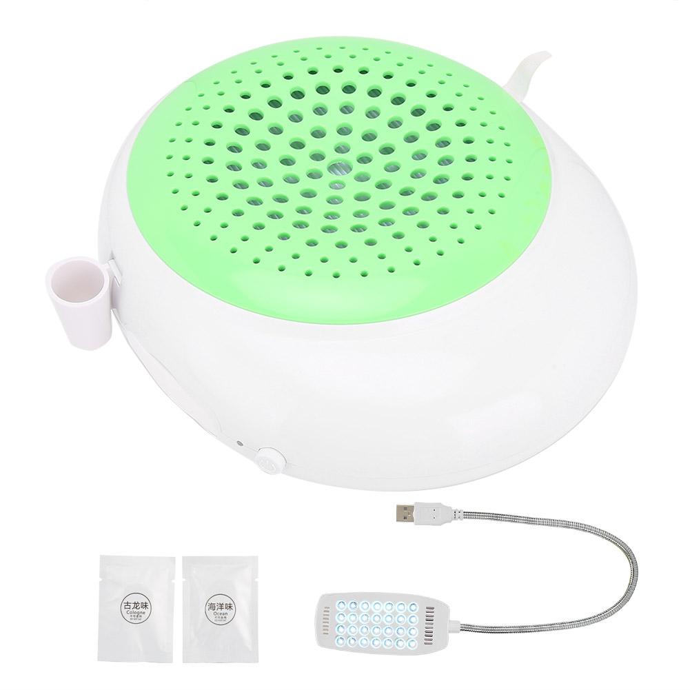 60W Nail Dust Collector Nail Vacuum Cleaner Lamp Aroma Diffuser Manicure Tool (Green )