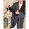 Small fresh floral quilted cotton change bag cute mini portable travel port red envelope storage card bag