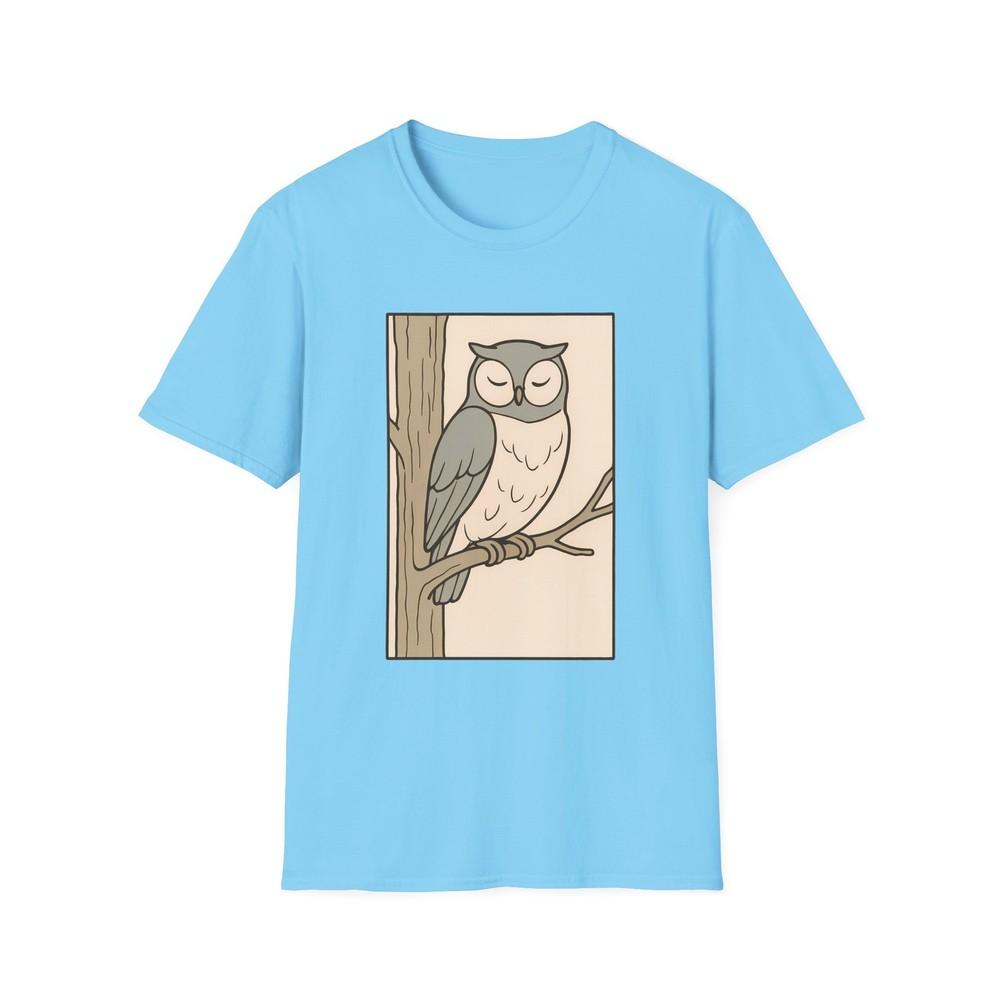 

Unisex Softstyle Wise Owl T-Shirt | Minimalist Nature S