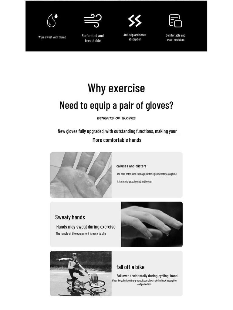 Summer Cycling Gloves: Wear-Resistant, Shock-Absorbing, Breathable, Non-Slip, Half-Finger Design for Outdoor Sports & Fitness