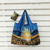 Yousheng Shopping Bag Foldable Large Capacity Tote Durable Oxford Reusable Grocery Bag Strong Load-Bearing Shoulder Storage Bag