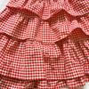 ANKRT Herbst-Winter Eltern-Kind Japanisch-Koreanischer Stil Mädchen Weihnachten Spitze Rot Kariert Kleid