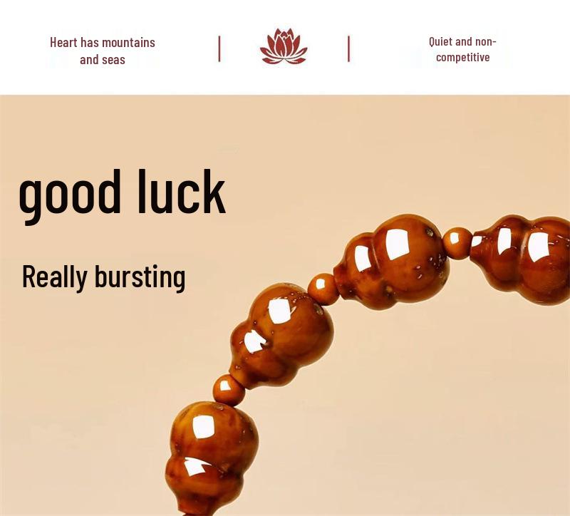 Authentic Chinese Purple Gold Gourd Bracelet for Women - Gift for Boyfriend