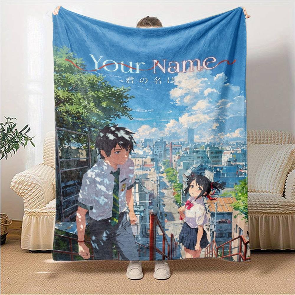 Name Custom Suzume Print Flannel Blanket High Quality Warm Comfortable Cover for All Seasons Perfect for Gifts Home Decor