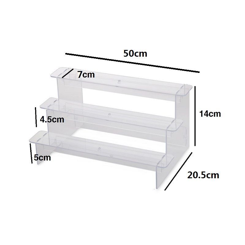 1-5 Tier Clear Acrylic Display Stand for Funko Figures Perfume Organizer Collections Doll Cosmetic Storage Holder Cupcake Stand