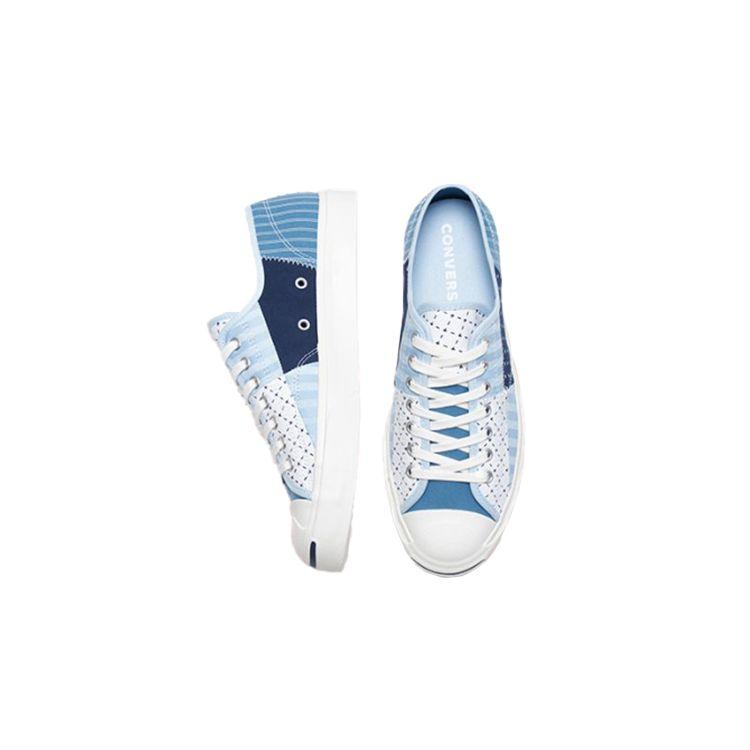 Converse Jack Purcell Smile Fashion Versatile Low Top Canvas Shoes Unisex Sneakers Blue White 171723C