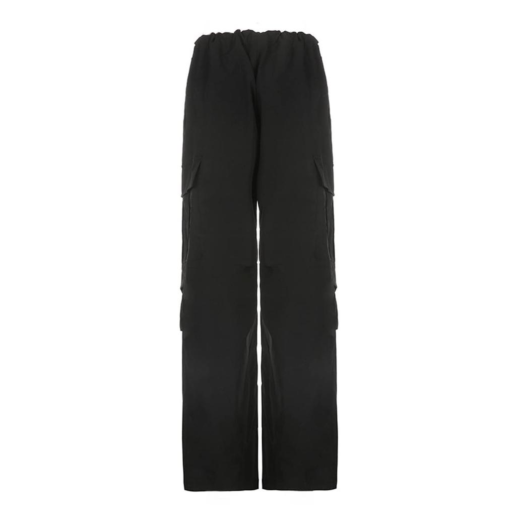 Dam Loose Cargo Byxor Hip Hop Sport Byxor Dragsko Lösa Breda Ben Casual Byxor