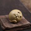 Yixing Purple Clay Cute Cat Lid Saucer Tea Pet Japanese Tea Sculpture Tea Figurine Play Toys Tea Statue Ornaments Craftsmanship