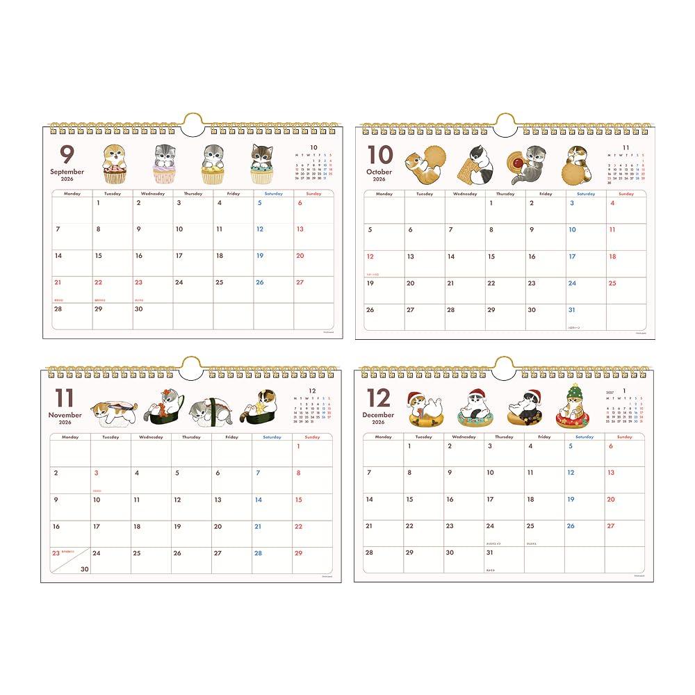 Sunstar Stationery mofusand 2026 Wall Calendar mofusand S8521484