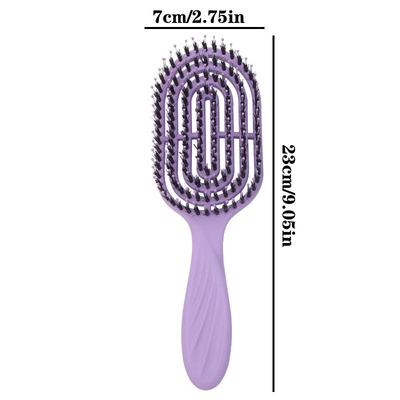 Hair Brush Boar Bristle Massage Comb Anti-Static Hair Scalp Styling Detangling Hollow Out Nylon Teeth Comb Air Bag Comb