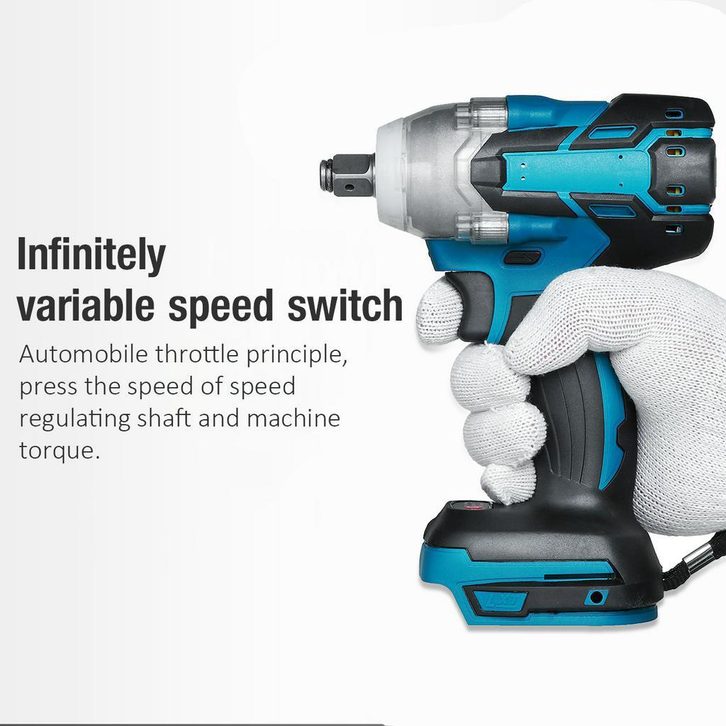 Rechargeable 520N.M Brushless Electric Impact Wrench 1/2 Socket Cordless Wrench Power Tools 7000rpm for 18V Battery NEW