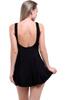 Women's Style Big Size Swimsuit Black Plain Dress Oversize Swimsuit