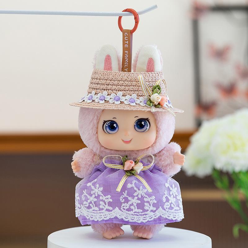 Vinylpuppe Anhänger Plüschtier Baumwollpuppe Taschenschlüsselanhänger für Mädchen Geburtstagsgeschenk