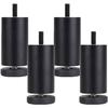 Adjustable Furniture Feet - AIMOONSA - 10 Cm - Adjustable ±4 Mm - Anodized Aluminum - Black