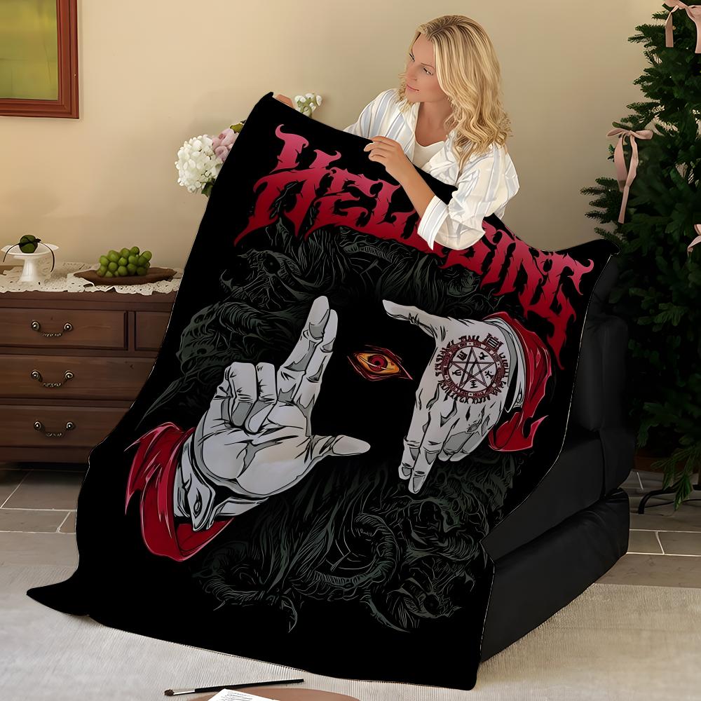 Anime H-Hellsing Throw Flannel Blanket, Soft Warm, Durable & Washable cute Cool