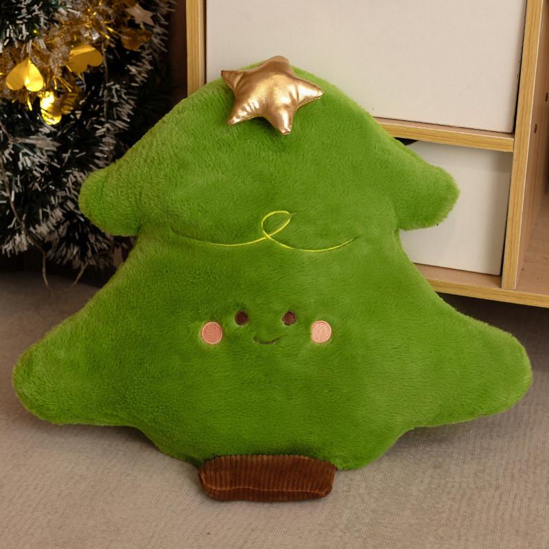 Christmas Plush Pillow With Snowman Reindeer Christmas Tree For Holiday Home Decor