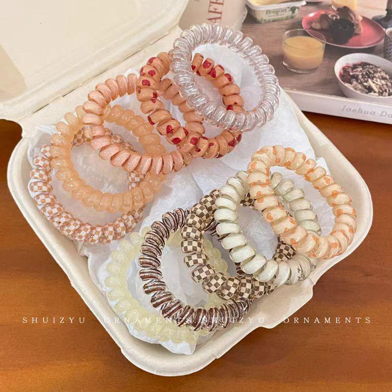 Gradient Elastic Hair Tie – High-Quality Telephone Cord Hair Accessory