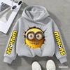 Children's Sweatshirt with Funny Minions Print for Autumn/winter, Suitable for Boys and Girls, Loose and Comfortable with a Hood