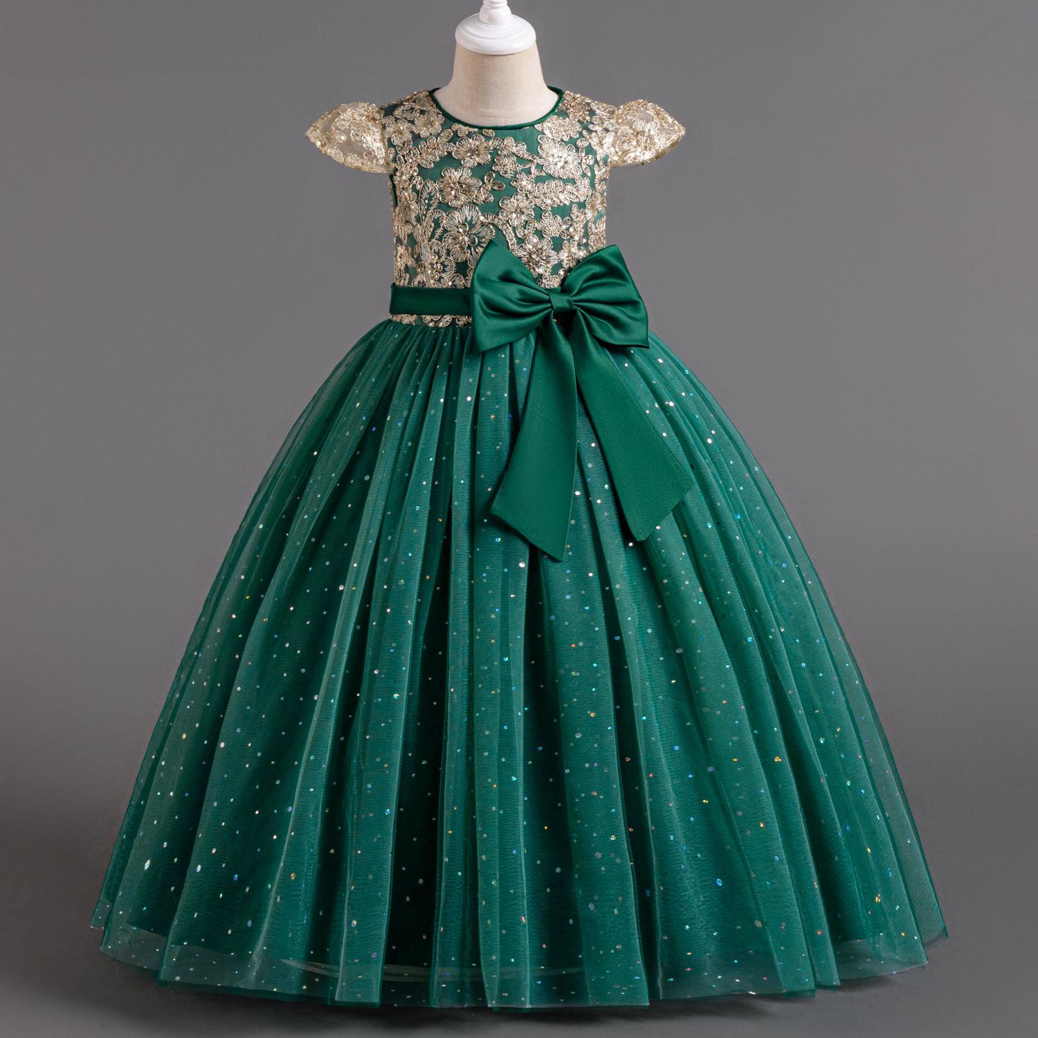 

Елегантні сукні для дівчаток-підлітків, мереживні сукні принцеси, вечірка на день народження, сукні для першого причастя, сукні подружок нареченої, сукні для дівчаток на весілля 120 зелений