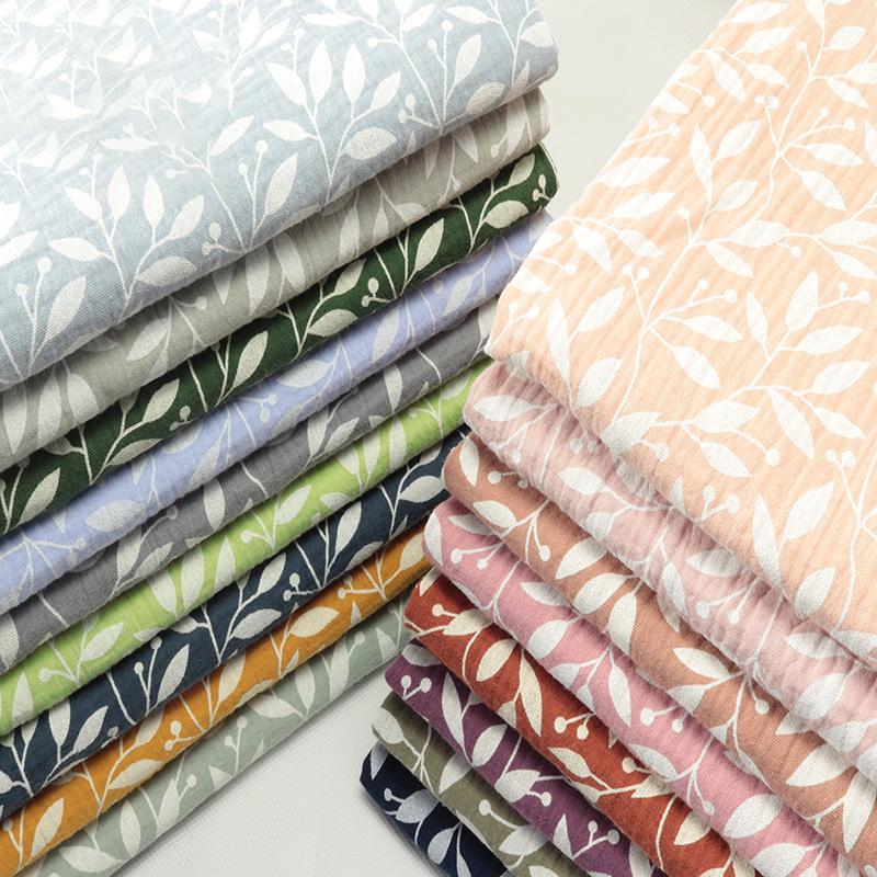 High Quality Cotton Crepe Fabric Double Seersucker Gauze Fabric DIY Sewing Patchwork Blanket Pillowcaes Clothes Pajamas for Baby