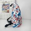 Graffiti Print Backpack Junior High School Student Lightweight Schoolbag Men and Women Large Capacity Backpack