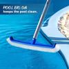 Pool Brush 17inch Pool Brush Head for Cleaning Pool Walls Curved End Pool Scrub Brush Nylon Bristles Pool Brush Head