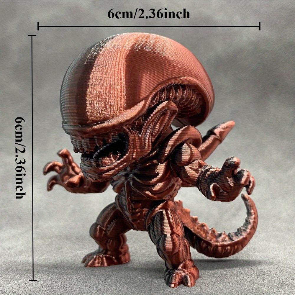 3D-gedruckte Alien-Mini-Statue - Kreatives Schreibtischornament & Einzigartiges Geschenk